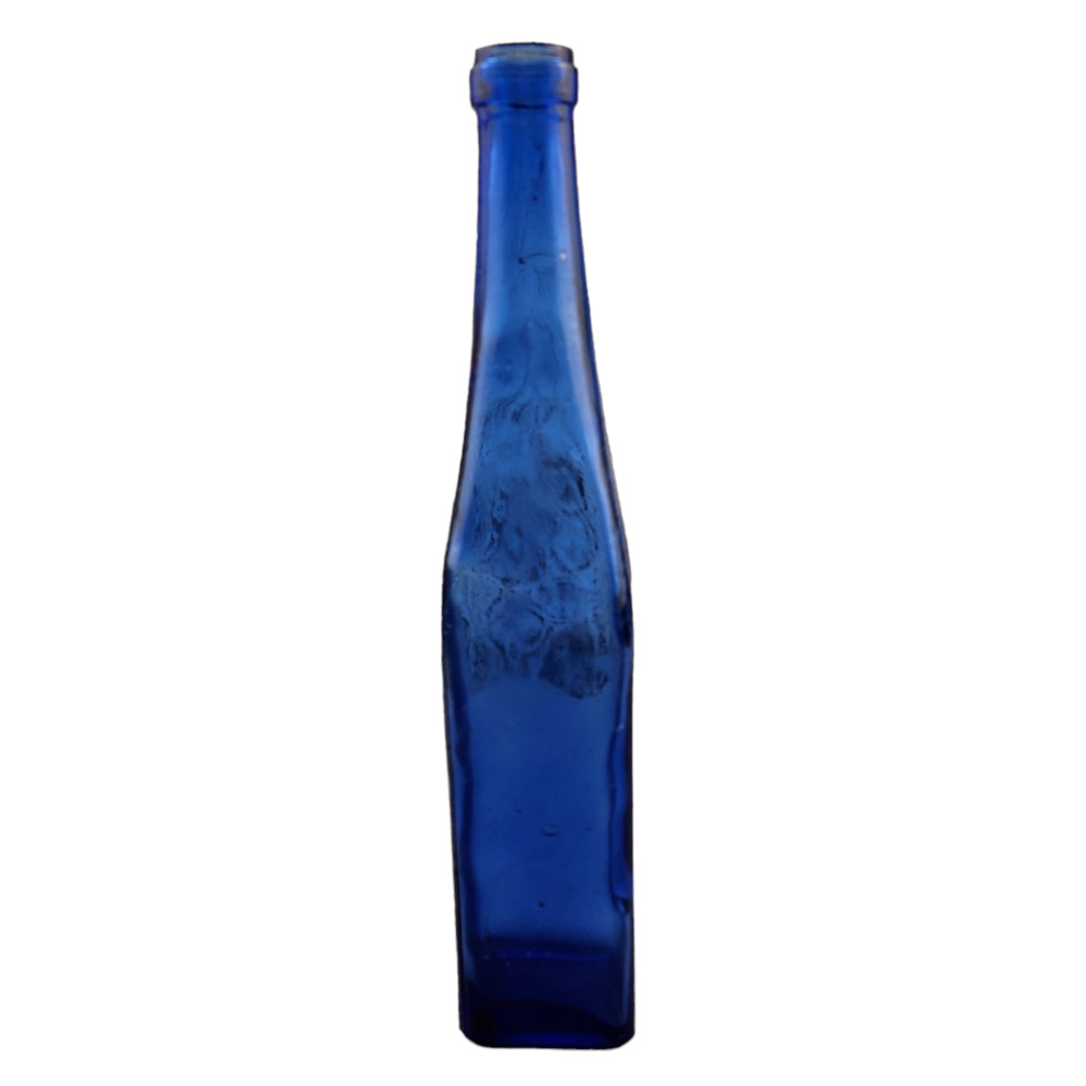Vintage Cobalt Blue Glass Bottle w/ Embosser PEAR Maker Mark 11"Tall